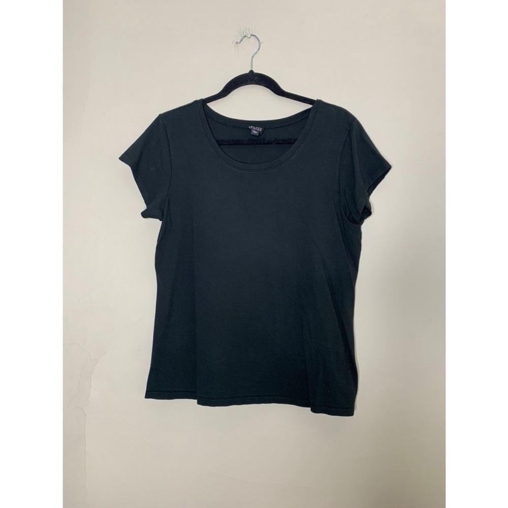 Eileen Fisher Black Simple Tee | Size Large